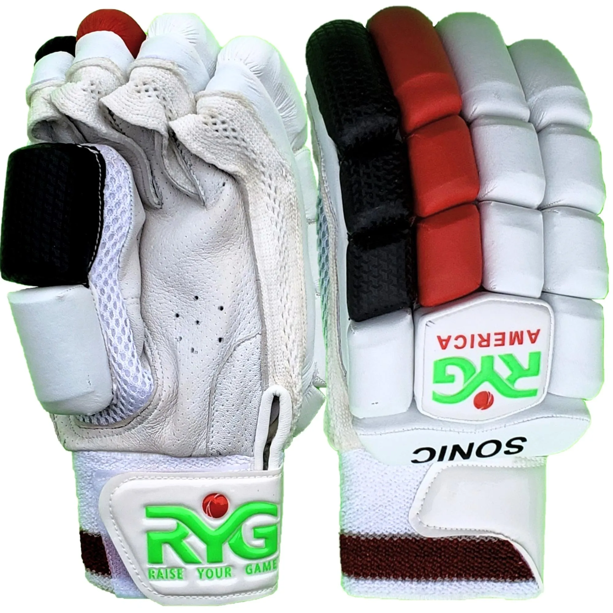 Zee Sports Batting Gloves RYC Sonic Red Black